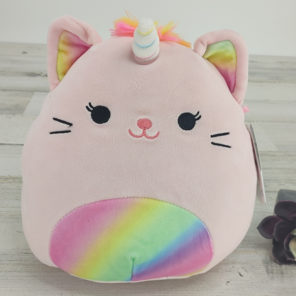 Squishmallows NEW Sabrina The Caticorn 8" Kelly Toy Pink 2021 Plush Halloween